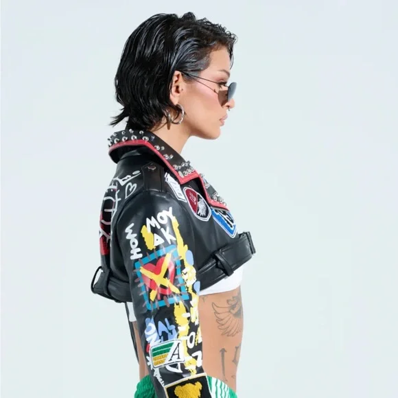 Label Phoenix Ultra Crop Moto Jacket - Picture 5 of 9